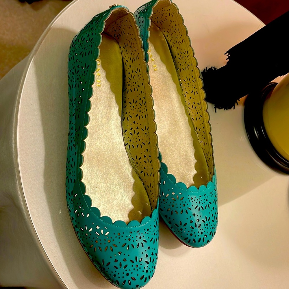 Coach green flats